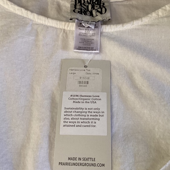 Prairie Underground white Harness Love top, Size L - Picture 3 of 3